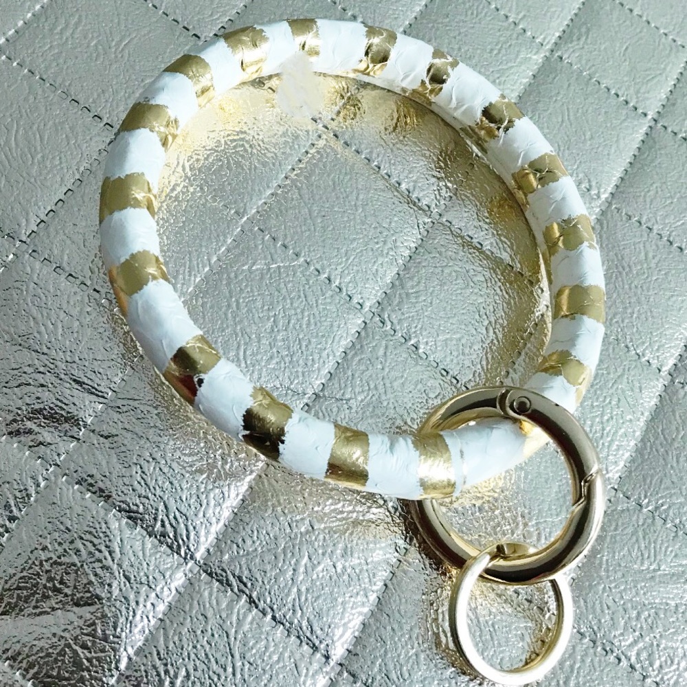 Leather Key Chain Bangle - Picture 2 of 4